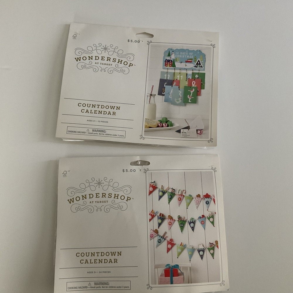 Wondershop Christmas Holiday Countdown Calendar 2 Count Down